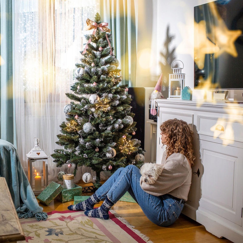 KADAX Künstlicher Weihnachtsbaum Diamond Pine Kiefer in Silber, Höhe: 180 cm - Bild 12