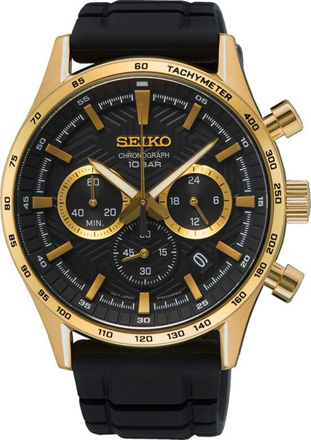 Seiko Chronograph, Quarz, Edelstahl, Saphirglas, 43 mm, Herren - Bild 1