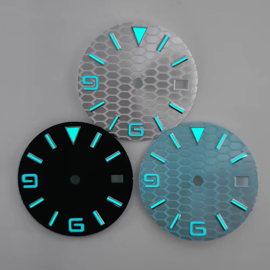 Neiton Zifferblatt, 29 mm, grün leuchtend, Schwarz, Unisex - Bild 2