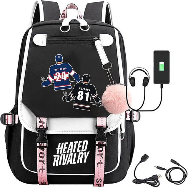 3-teiliges Schulrucksack-Set in Schwarz aus Oxford-Stoff mit großem Fassungsvermögen inklusive Federmäppchen und Schultergurt - Bild 1