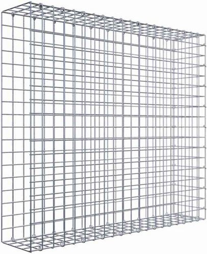 Gabiona C-Ring Anbaukorb Typ 2 aus Stahl in Silbergrau, Maschenweite 5 x 5 cm, B/T/H: 90 x 100 x 20 cm - Bild 1