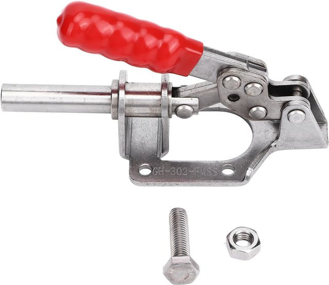 OutsideWorld Kniehebelspanner 302F Schnellspanner aus Edelstahl in Rot mit 136kg Spannkraft - Bild 1