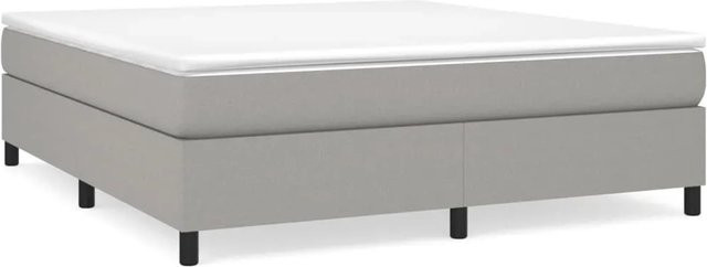 vidaXL Boxspringbett mit Matratze Hybrid-Design in Hellgrau, B/T/H: 180 x 200 cm - Bild 1