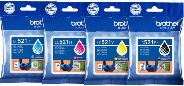 Brother LC-521 Tintenpatronen Multipack Multicolor für Inkjet-Drucker DCP-J 1260, DCP-J 1310, DCP-J 1360 und DCP-J 1460 - Bild 1