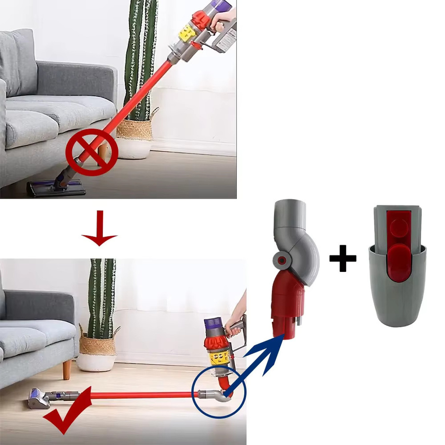 Dyson Low Reach Konverter Adapter für V7 V8 V10 V11 Staubsauger aus Kunststoff - Bild 2