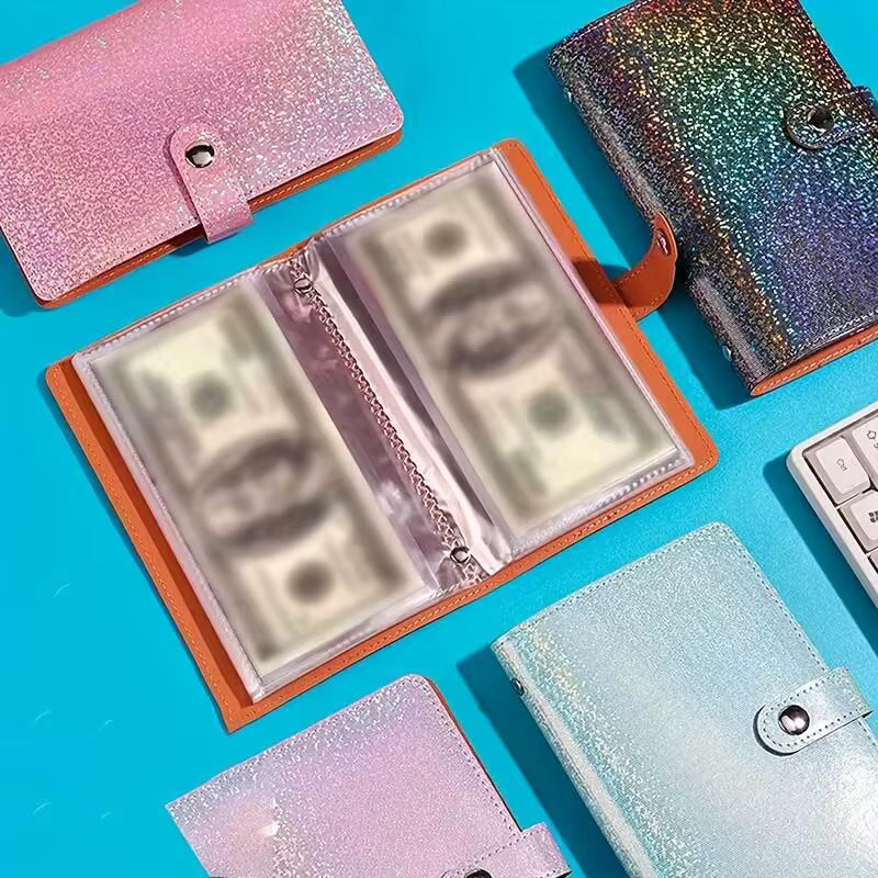 Leder-Organizer für Budgetplanung in Grün, A6-Ordner mit Bargeldumschlägen und Taschen zur Finanzplanung - Bild 1