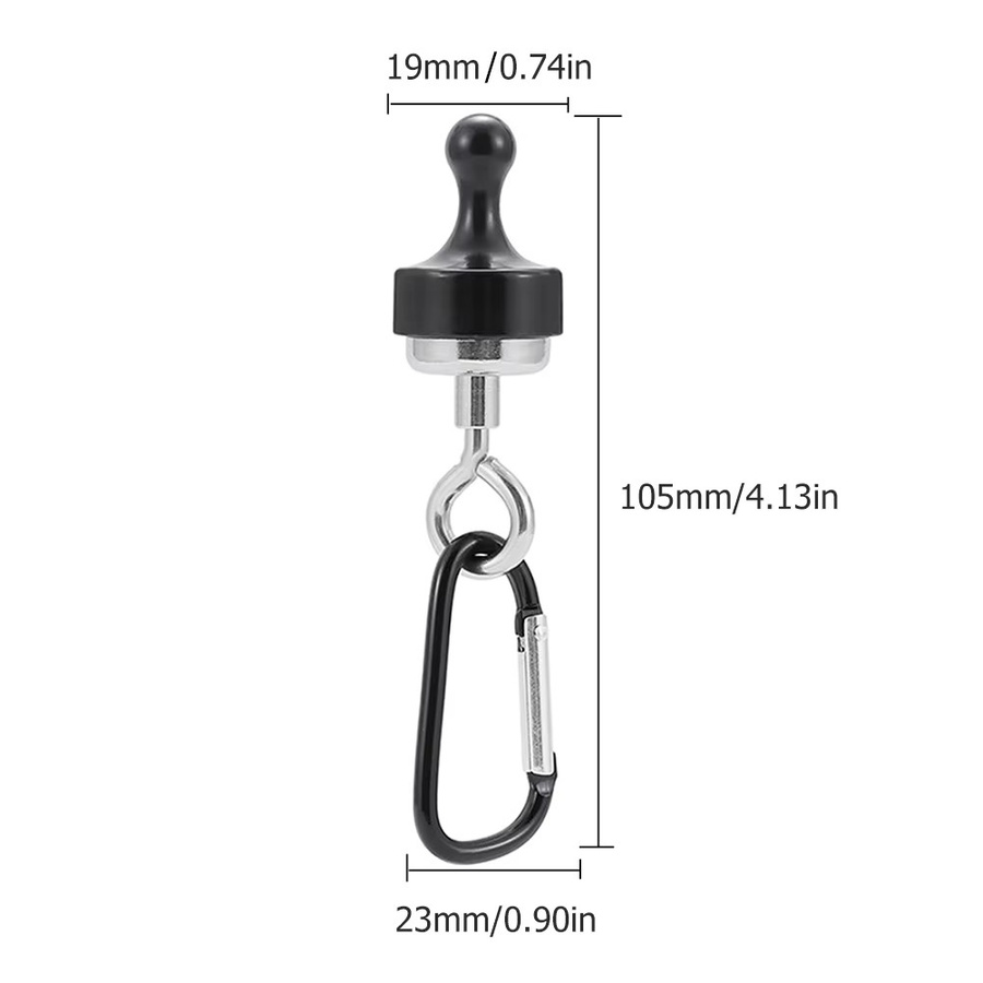 ANENG Magnetische Camping Haken mit Karabiner Clip in Schwarz - Bild 6