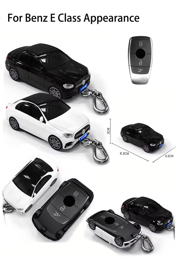 ICAR Smart Auto Schlüssel Hülle für Mercedes Benz C E Klasse GLC W205 W213 W222 G63 X167 E200 E300 AMG in Schwarz - Bild 3