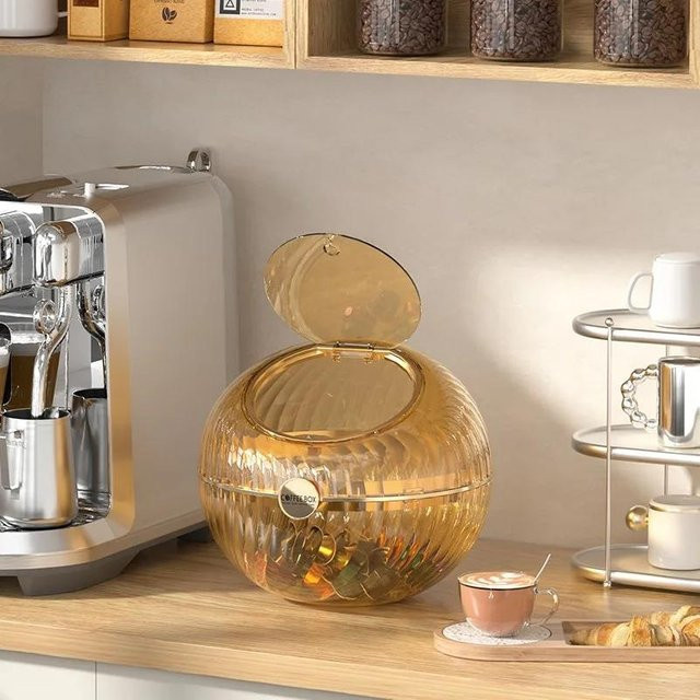 Transparente Kaffeekapsel-Aufbewahrungsbox für Nespresso mit Deckel aus Kunststoff - Bild 1