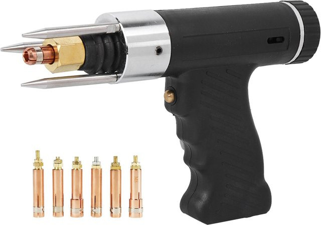 Neoglint Kondensatorentladung Bolzenschweißpistole mit 6 Spannzangen M3 bis M10 in Schwarz - Bild 1