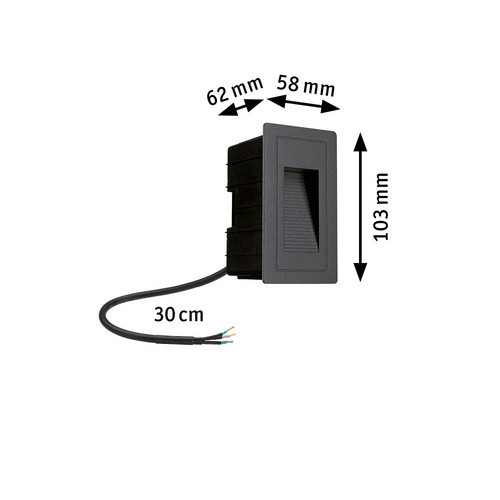 Paulmann LED Hauswandleuchte Wall in Schwarz aus Aluminium für Garten und Außenbereich B/H/T: 10,3 x 6,2 x 10,3 cm - Bild 3