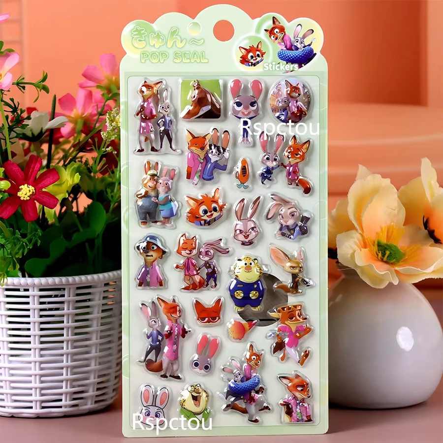 Disney Zootopia 3D Puffy Relief Aufkleber, 4 Stück, multicolor - Bild 3