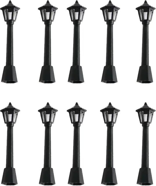Wucifang Bags Miniatur Straßenlaterne, Schwarz, 5-teiliges Set oder 10-teiliges Set - Bild 1