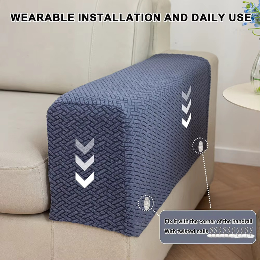 APWIKOGER Elastischer Stretch-Armlehnen-Schonbezug für das Sofa, B/T/H: 47 x 20 x 18 cm - Bild 2