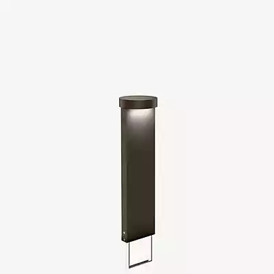 Wever & Ducré Palos Round 2.0 Pollerleuchte LED in Bronze mit warmweißem Licht (2.700 K) für den Garten, Höhe: 47 cm - Bild 1