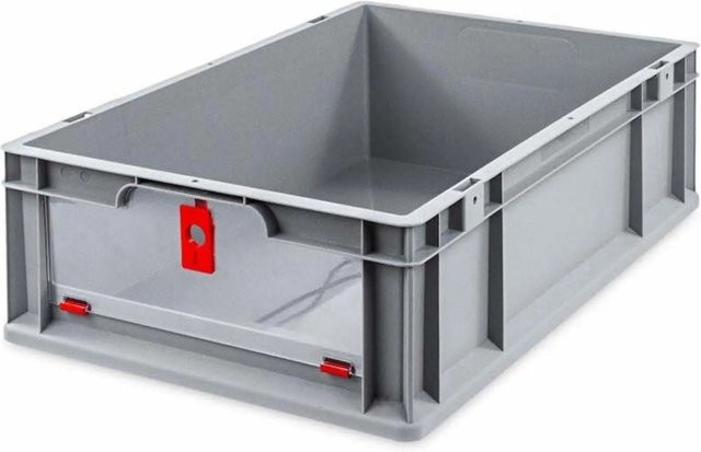 PROREGAL Eurobox NextGen Insight Cover Transportbox mit verstärkten Wänden, Rot, H x B x T: 17 x 40 x 60 cm, 34 Liter - Bild 1