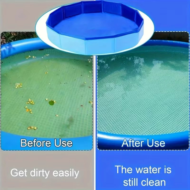 Tragbares und faltbares PVC-Fußbad in Blau zur Poolreinigung und als Poolzubehör - Bild 6
