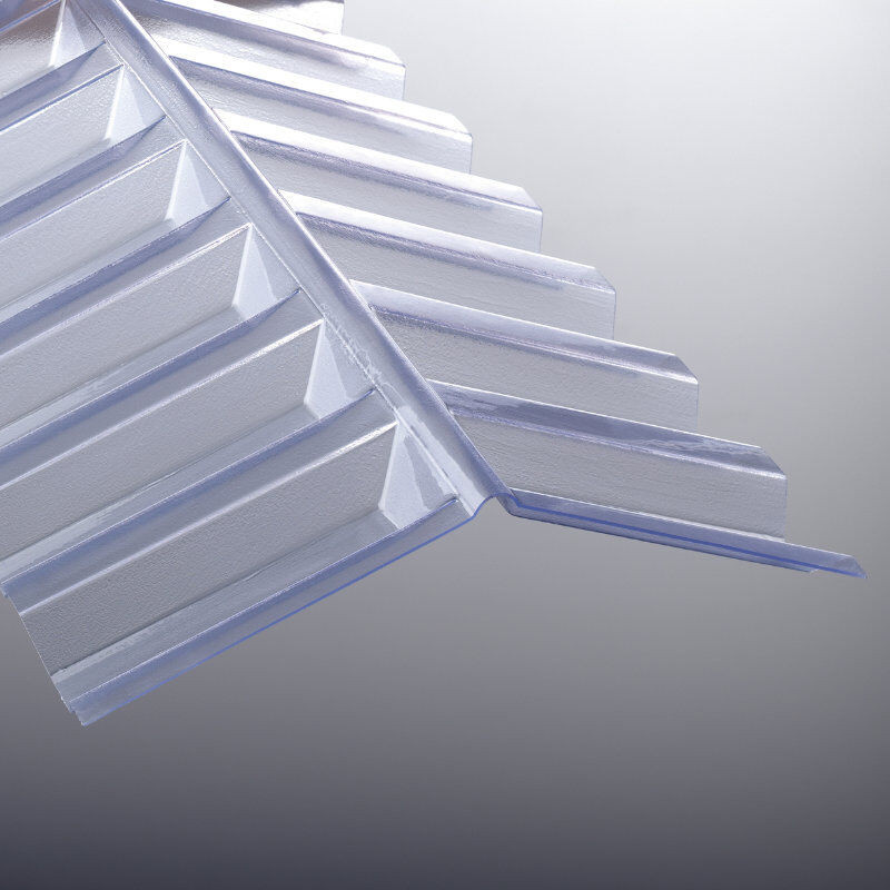 T&J Wellfirsthaube Spundwand 76/18 aus Polycarbonat, transparent, B/T/H: 126,5 x 15 x 15 cm - Bild 1