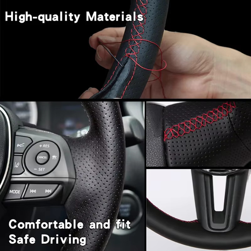 Rutschfeste Lenkradabdeckung Braid in Schwarz für Mercedes Benz GLE320, GLE350, GLE400, C180L, C200L und C260L - Bild 2