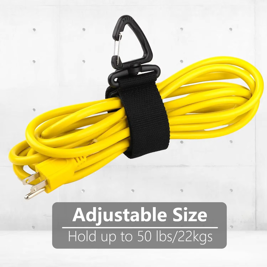 Kabel-Organizer-Halter mit drehbarer Schnalle aus Nylon in Schwarz für Kabel und Schläuche - Bild 4