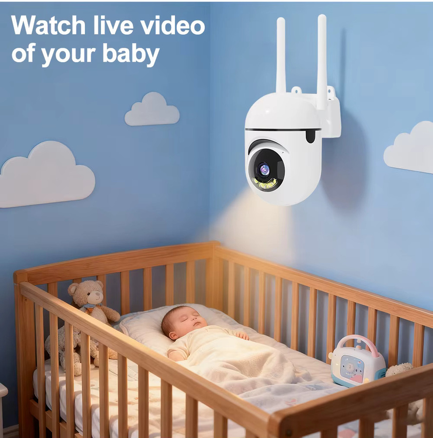 HKIXDISTE Mini 5MP WLAN-Kamera in Weiß mit PTZ-Funktion, Zwei-Wege-Audio und automatischer Heim-Verfolgung als kabellose IP-Sicherheits-CCTV-Kamera - Bild 6