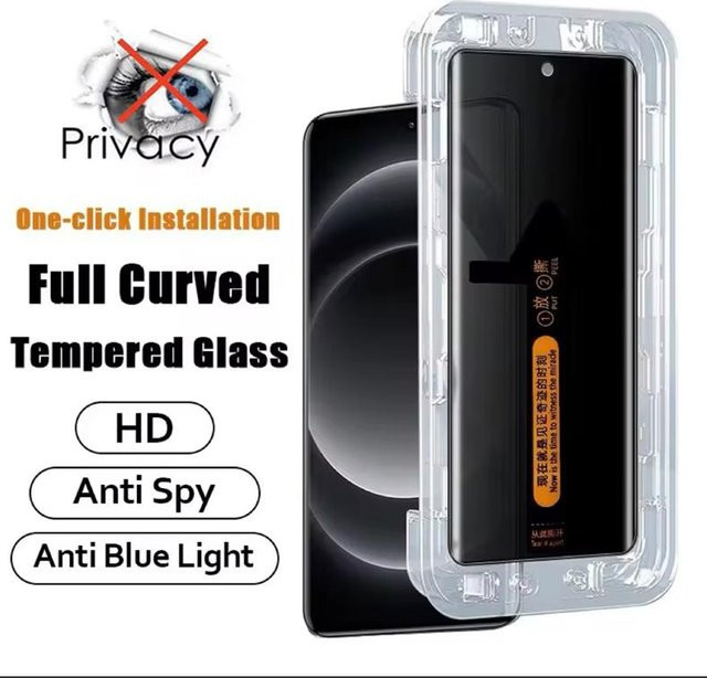 Sichtschutz-Displayschutzfolie aus gehärtetem Glas für Honor 600 Lite 400 300 200 90 Magic 8 7 6 5 Pro Lite mit automatischer Installation, transparent - Bild 1