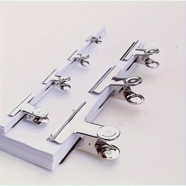 6er-Set Multifunktionale Chip Clips aus Metall in Silber für Haushalt, Büro und Schule - Bild 1