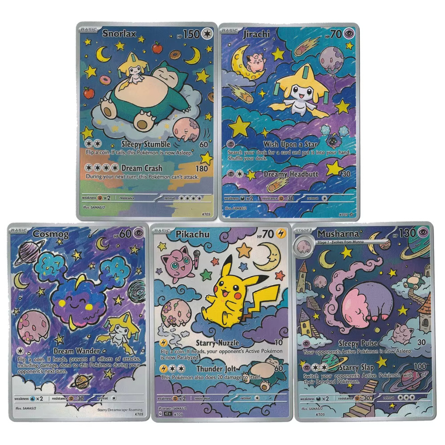 Pokémon Starry Dreamscape Roaming Style Collection Cards, 5-teiliges Set - Bild 2