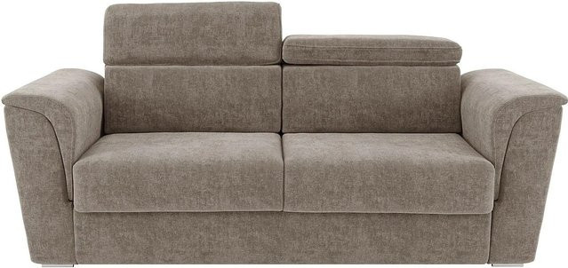 Schlafsofa Rizora von Vente-unique in Taupe mit verstellbarer Kopfstütze, Breite: 230 cm - Bild 1