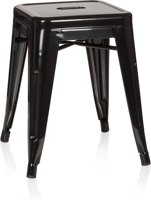 hjh OFFICE Bistrohocker VANTAGGIO aus Metall in Schwarz im Industry-Look ohne Armlehnen - Bild 1