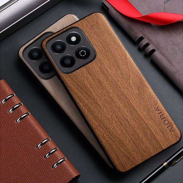 Handyhülle mit Bambus-Holzmuster für Honor 200 Smart Lite Pro 5G in Gelb - Bild 1