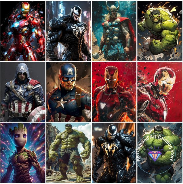 Kayou Marvel Superhelden Iron Man Diamant-Malset, 1-teiliges Set - Bild 1