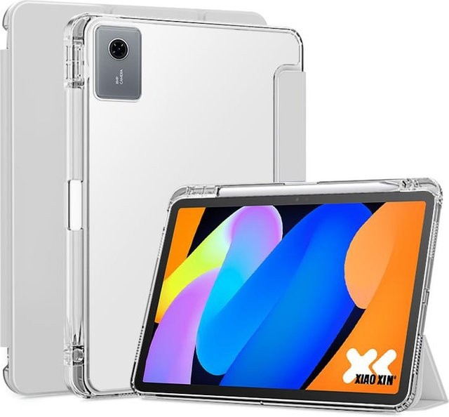 Lenovo Idea Tab 11 Schutzhülle mit Stifthalter und faltbarem Ständer in Transparent - Bild 1