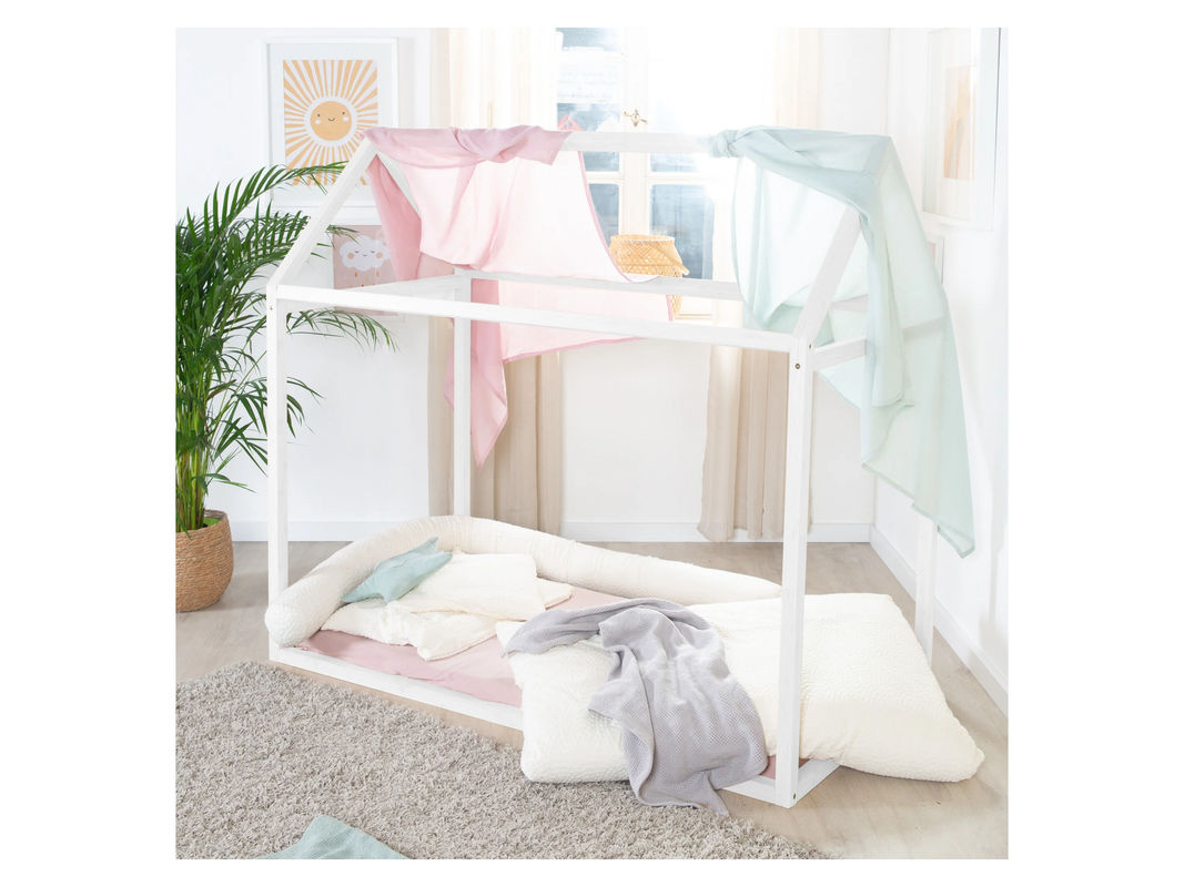 Roba Montessori Hausbett aus Massivholz in Weiß - Bild 2
