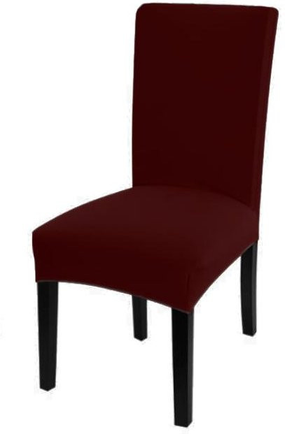 Einfarbiger Stuhlbezug aus elastischem Spandex für Esszimmer und Hochzeiten, Farbe: Bordeauxrot - Bild 1