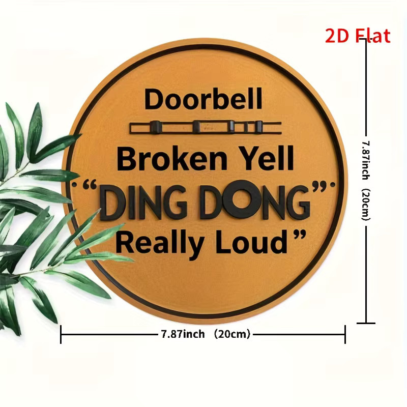 Rundes Metallschild Potdemiel Doorbell Fraction im klassischen Stil, Durchmesser: 19,81 cm - Bild 2