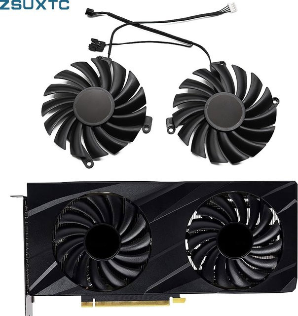 PNY CF-12910S RTX 3060 Ti VISO GPU-Lüfter, 85 mm, 4-Pin, Schwarz - Bild 1