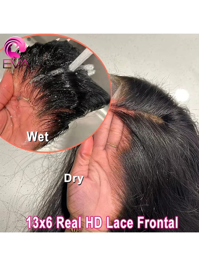 Eva Hair HD Lace Frontal und Closures, 100% Echthaar, glatt, Unisex - Bild 7