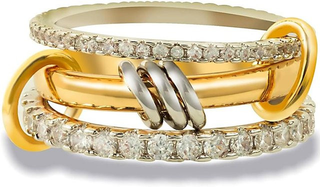 YIRAN Jewelry Pin-Ring, dreilagig, Edelstahl, Unisex - Bild 1