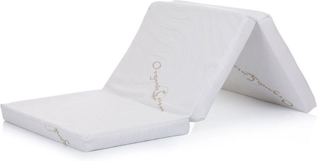 Chipolino Babybettmatratze Klappmatratze aus Baumwolle, weiß, B/T: 120 x 60 cm, Höhe: 6 cm, antibakteriell und mit abnehmbarem Bezug - Bild 1