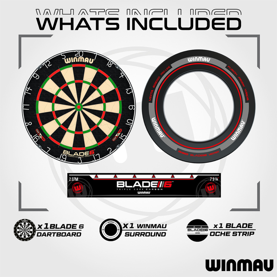 Winmau Blade 6 Dartboard, Dartscheibe, inkl. Zubehör-Set - Bild 2