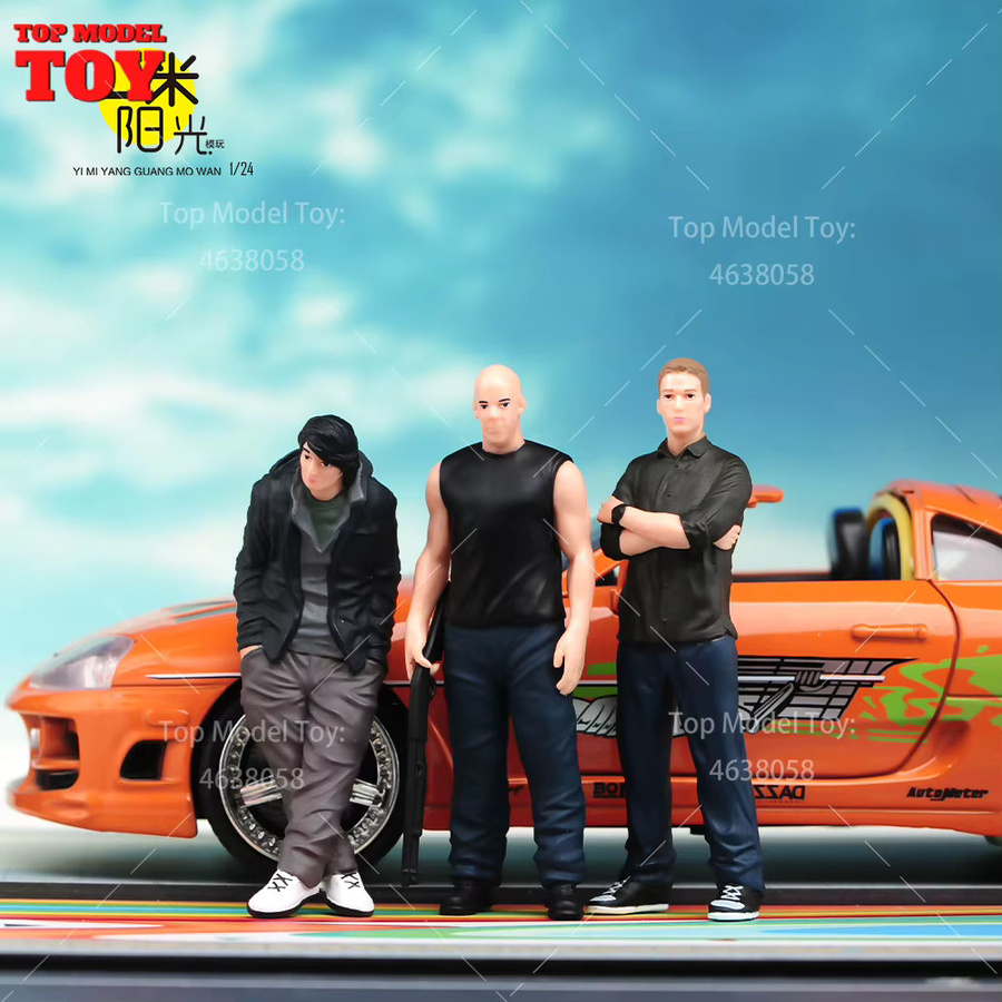 MAK Bemalte Miniaturen Paul Walker Dom Gal Gadot, Szenenfigur, Maßstab 1:24, Bunt / Mehrfarbig - Bild 2