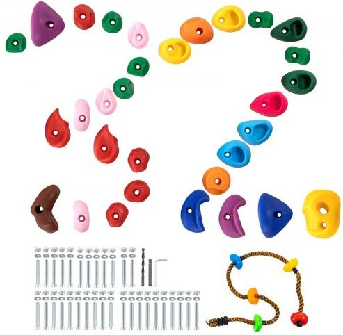 VEVOR Rock Climbing Holds Set mit Kletterseil und Montagezubehör - Bild 1