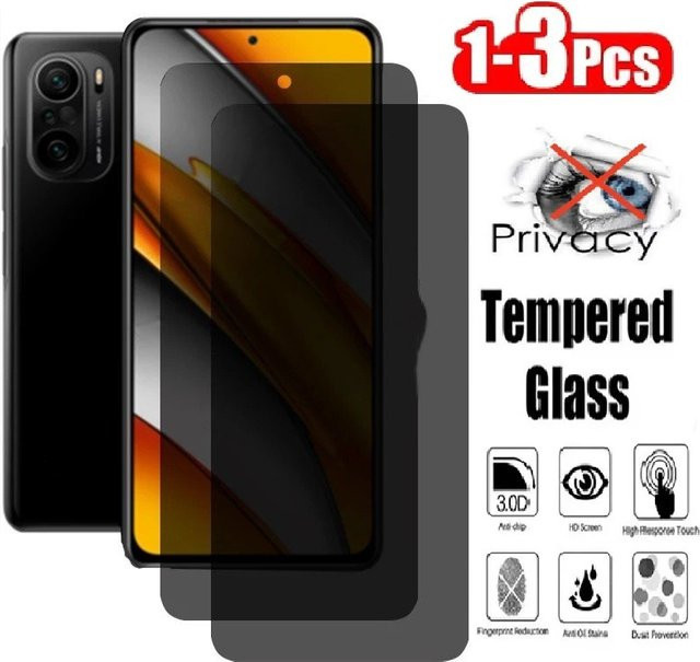 Sichtschutz Panzerglas aus gehärtetem Glas für OPPO Realme V3 4G V3 A55 A57 A58 A58X A77 A78 5G, transparent - Bild 1