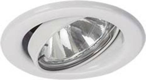 Brumberg Einbauleuchte Halogen rund in Weiß mit Edelstahl-Elementen, GU5.3, 50W, IP20 - Bild 1
