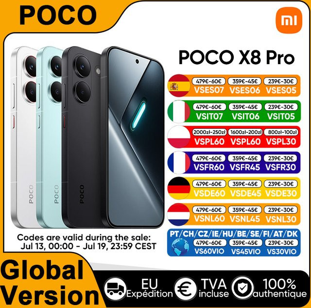 Xiaomi POCO X8 Pro 5G Smartphone Globale Version in Gelb mit Dimensity 8500-Ultra, 6,59 Zoll 1,5K 120Hz AMOLED-Display, 256 GB, NFC und 6500mAh Akku - Bild 1