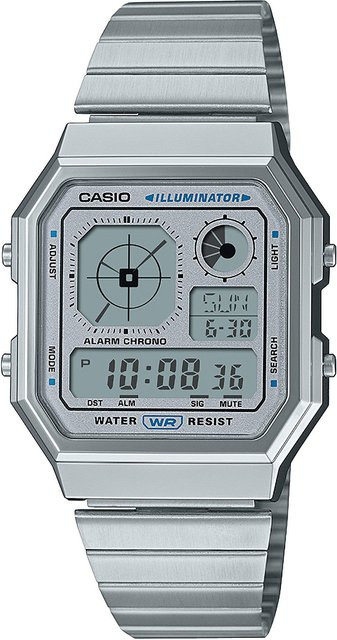 Casio Digitaluhr, Quarz, Edelstahl, 34 mm, Herren - Bild 1