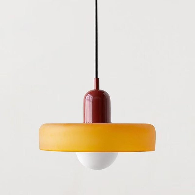 Happy6 Nordic Retro Glas Pendelleuchte LED Kronleuchter in Brown für Wohnzimmer, Esszimmer, Schlafzimmer und Küche - Bild 1