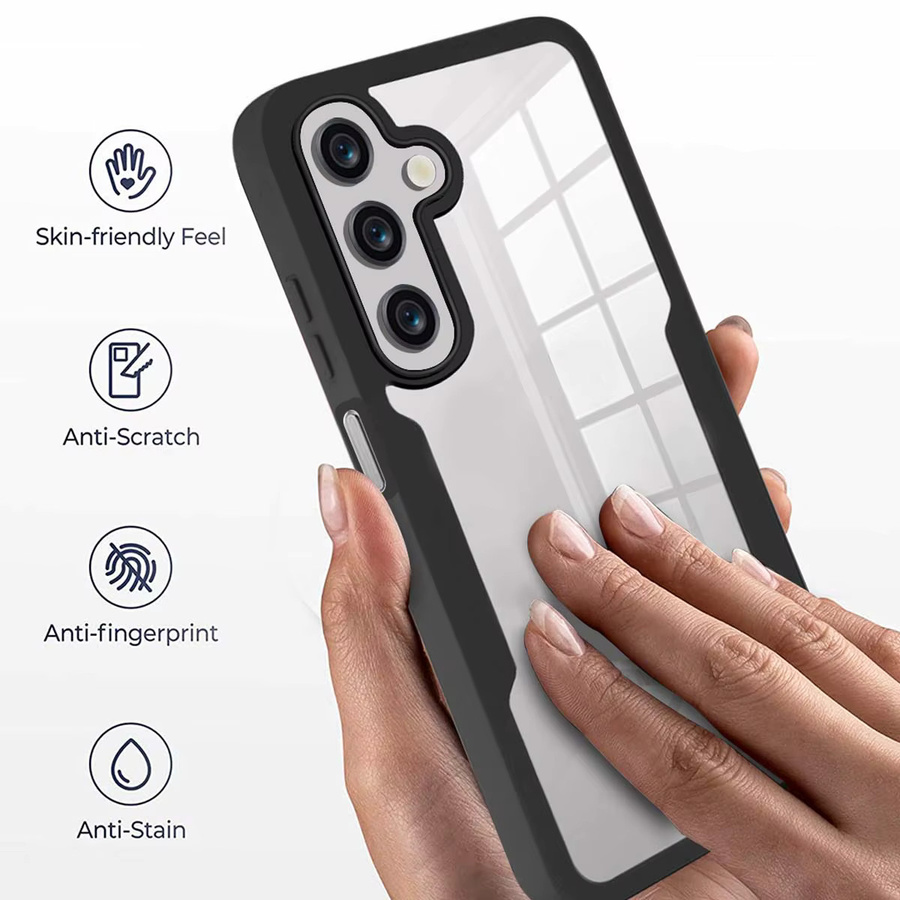 Transparente Samsung Handyhülle mit 360-Grad-Schutz gegen Stöße und Stürze für Samsung Galaxy A16 A15 A14 A13 A06 A05S A04S in Purple - Bild 2