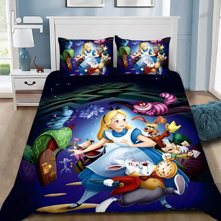 Somelli Bettwäsche Set Alice im Wunderland mit Kissenbezügen, Multicolor, B/H: 100 x 135 cm - Bild 1